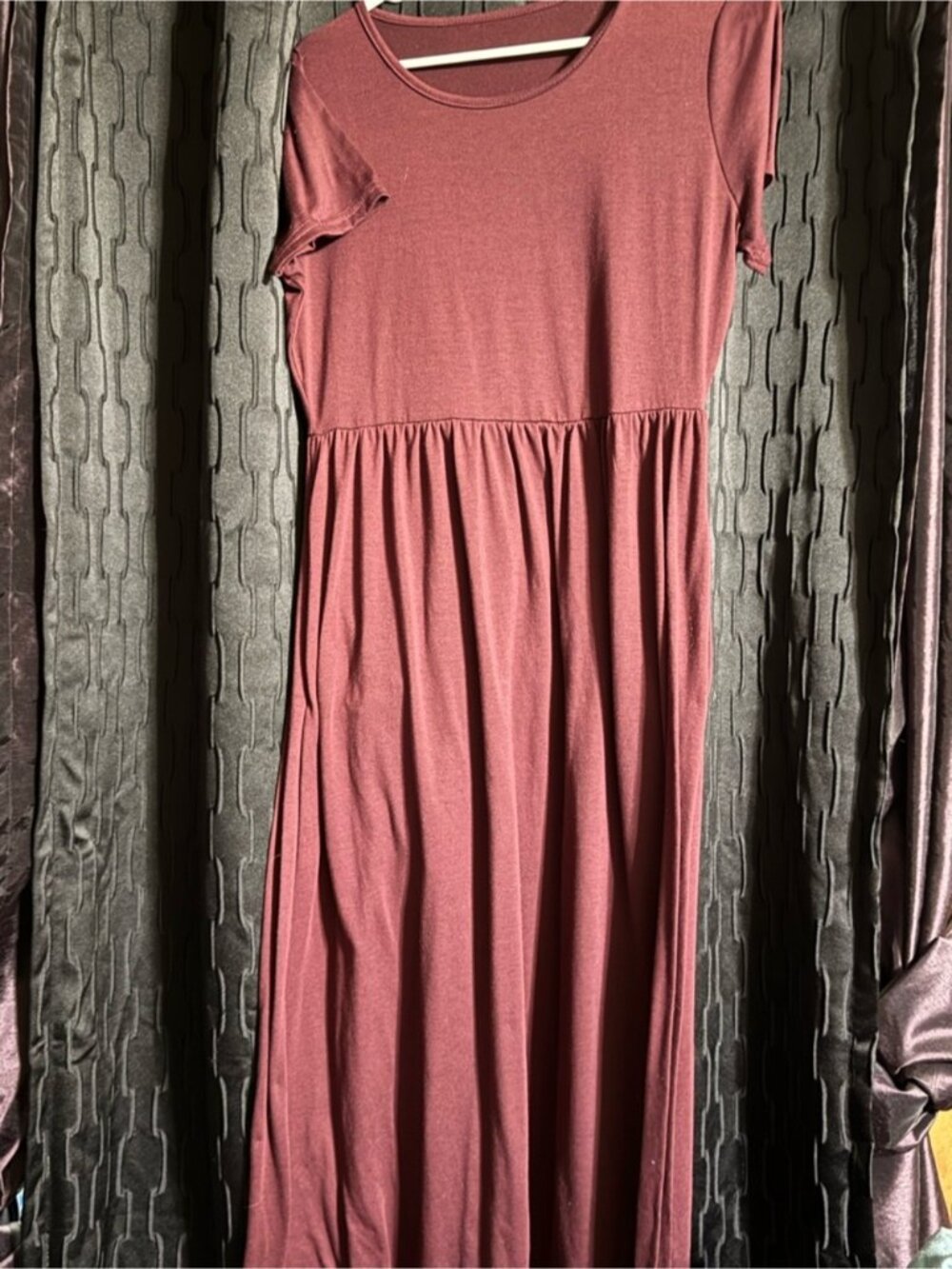 Women's Short Sleeve Maxi Dress WITH Pockets 💜
